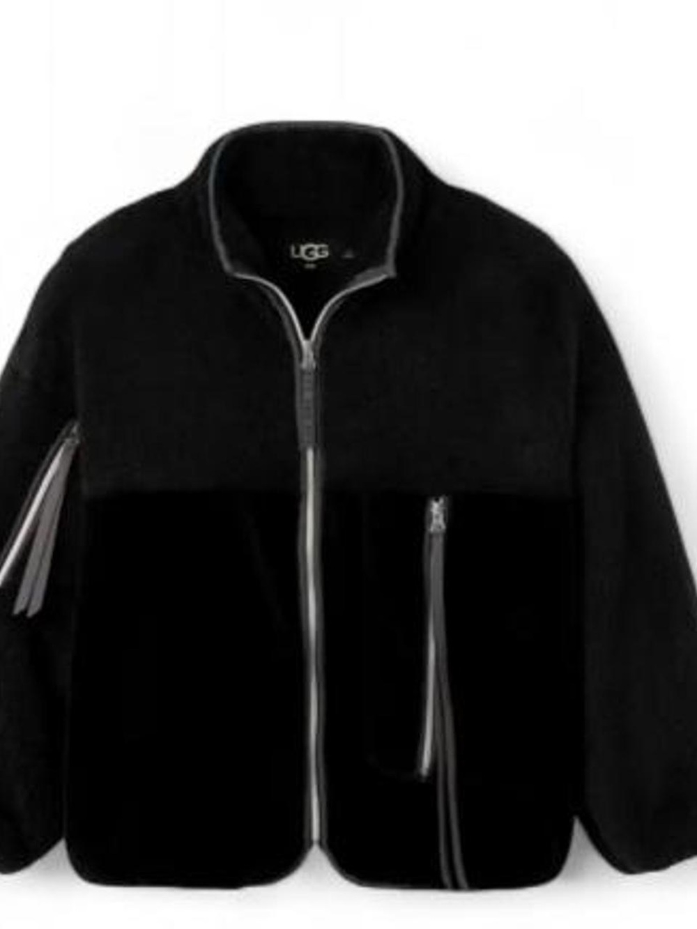 Marlene Sherpa Jacket UGG Black Zip-Up Sherpa Jacket